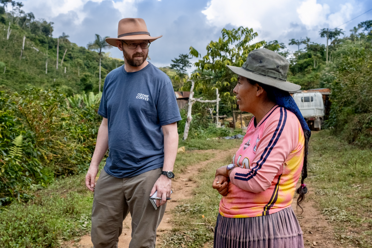 Ozone Green Buyer Roland Glew with Carmen Gutierrez in Taypiplaya, Bolivia