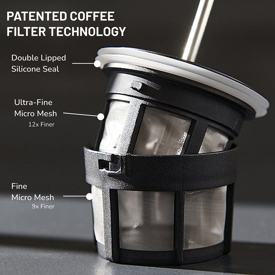 ESPRO P3 French Press Coffee Maker – Black (18oz / 532ml)