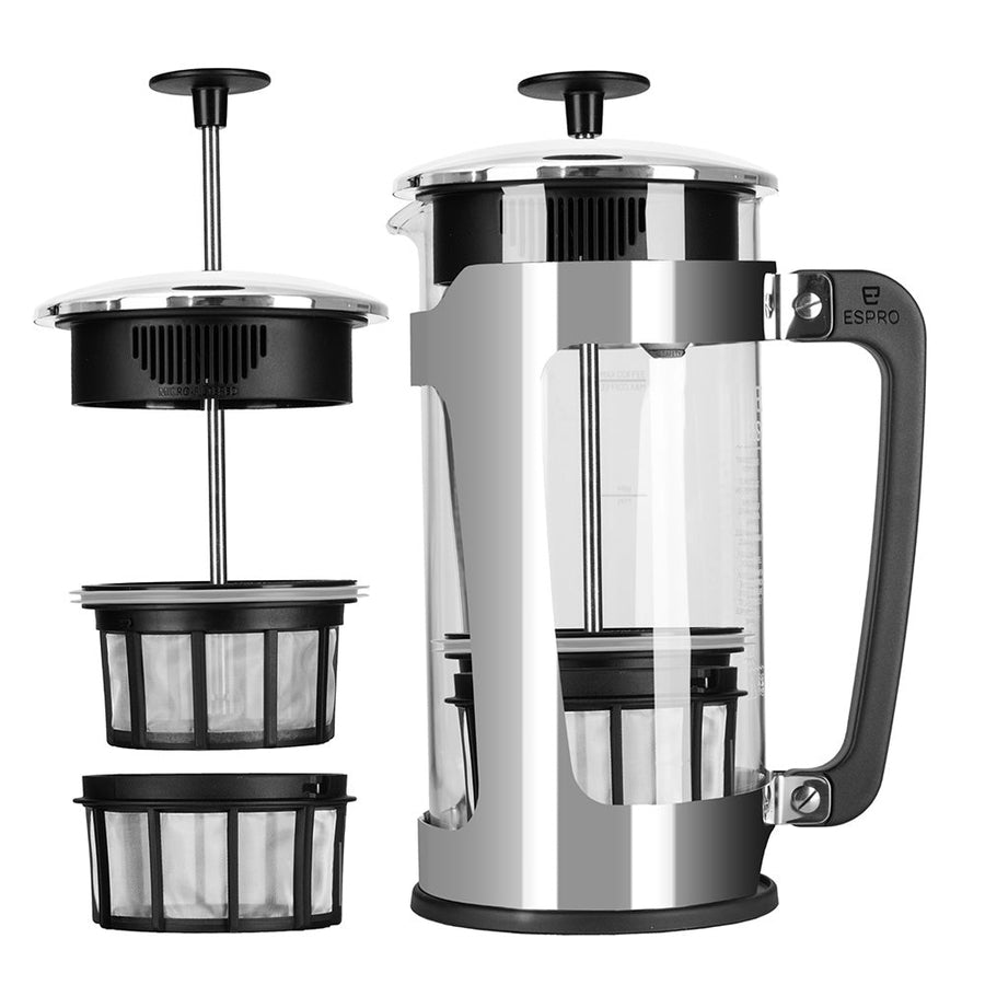 ESPRO P5 French Press Coffee Maker – Polished Stainless Steel (32oz / 946ml)