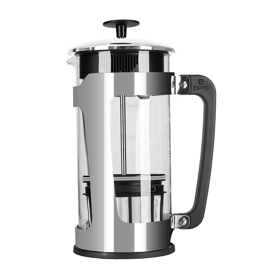 Espro French press coffee maker on a white background