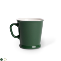 Acme Union Mug 230ml in Kawakawa green porcelain, handmade in Wellington, New Zealand, shown with available colour swatches