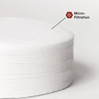 A stack of AeroPress paper filters which use micro-filtration to ensure your brew tastes it's best