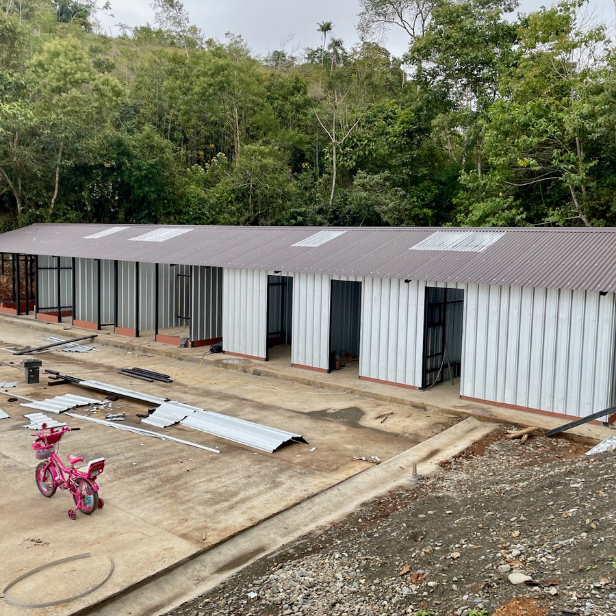 New farm facilities being built at Finca El Arcangel in Bolivia