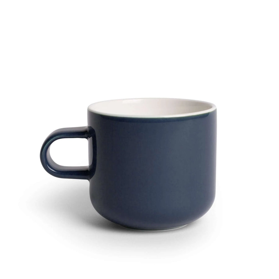 Acme Bobby Mug 300ml in Whale, a deep navy porcelain mug with ergonomic handle