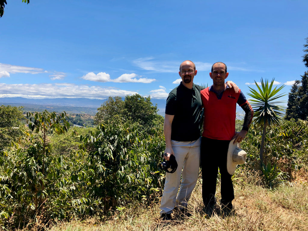 Ozone Green Buyer Roland Glew and Allan Oviedo at Finca Carmela