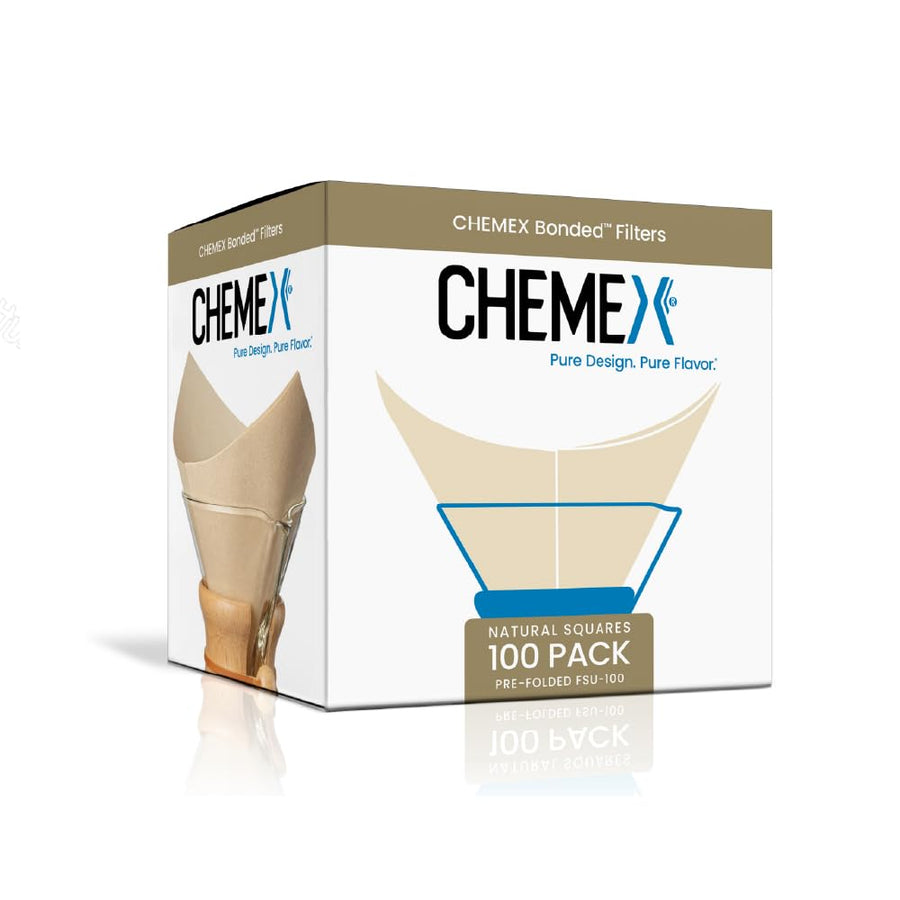 Chemex Pre-Folded Natural Filter Squares (FSU-100) available from ozonecoffee.mom