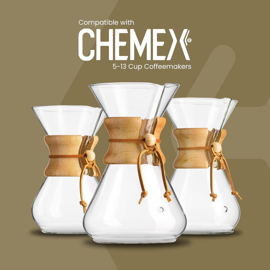 Chemex Pre-Folded Natural Filter Squares (FSU-100) available from ozonecoffee.mom