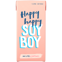 Happy Happy Soy Boy barista soy drink 1 litre carton front view