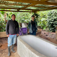 Eyner Saldivar and Ozone CEO Lizzie Gurr at El Cedro in Jaen, Peru