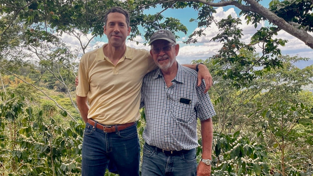 Alejandro Martinez and his Dad Mauricio at Finca Argentina in El Salvador