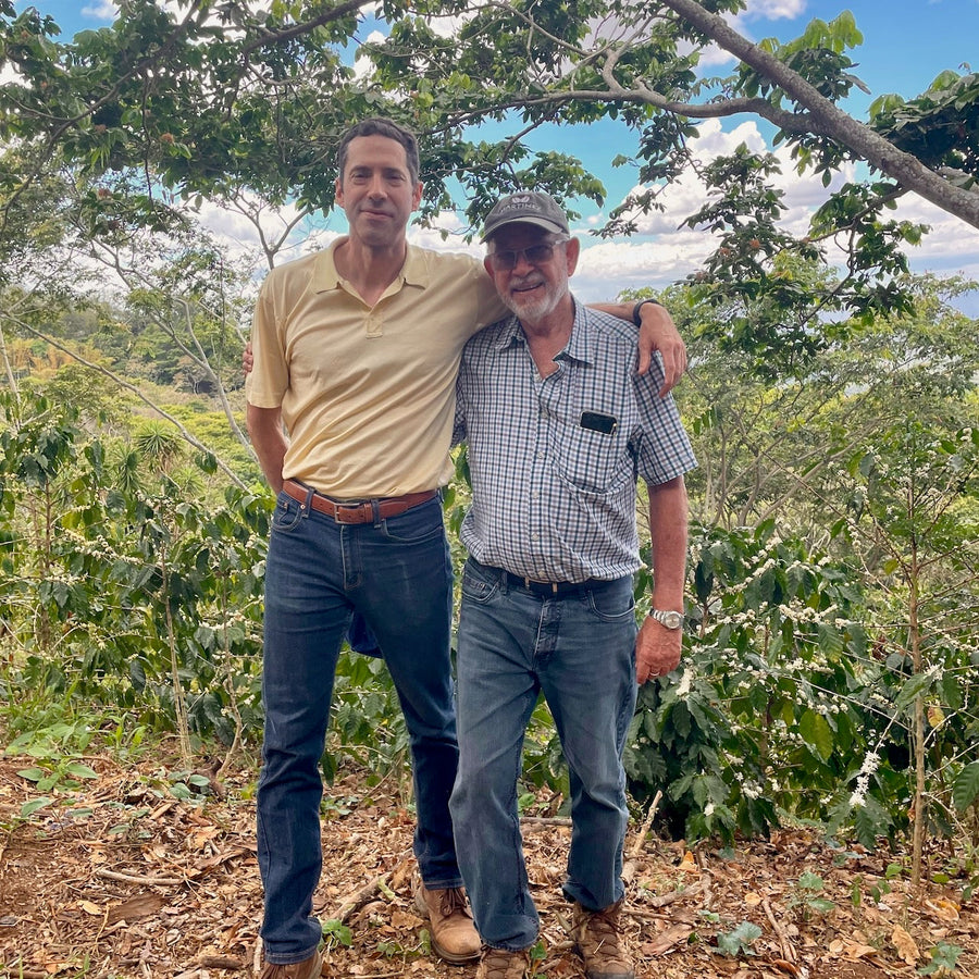 Alejandro Martinez and his Dad Mauricio at Finca Argentina in Ahuachapán, El Salvador