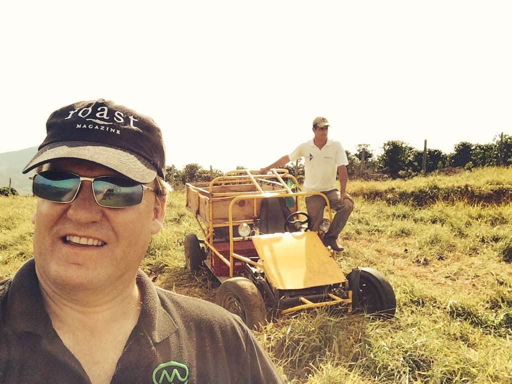 Producer Stephen Hurst at Fazenda Inglaterra in Poços de Caldas, Minas Gerais, Brazil
