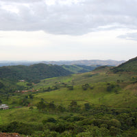 A view over the surrounding hills of Fazenda Inglaterra in Brazil