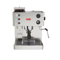 Lelit Kate PL82T all-in-one espresso machine with integrated grinder, brushed stainless steel