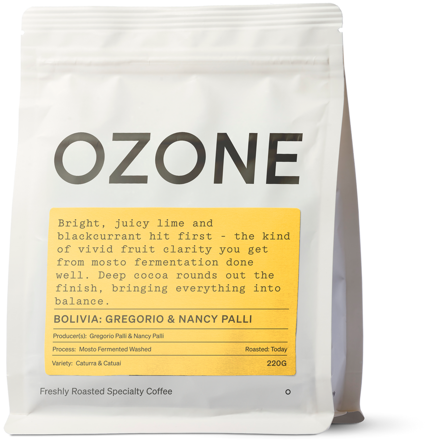 Bolivia: Gregorio & Nancy Palli, Mosto Fermented Washed by Ozone Coffee