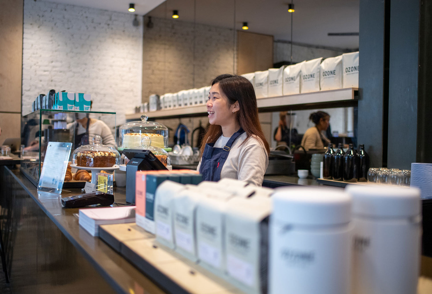 Ozone Coffee Creechurch Lane – espresso bar interior with counter and coffee equipment