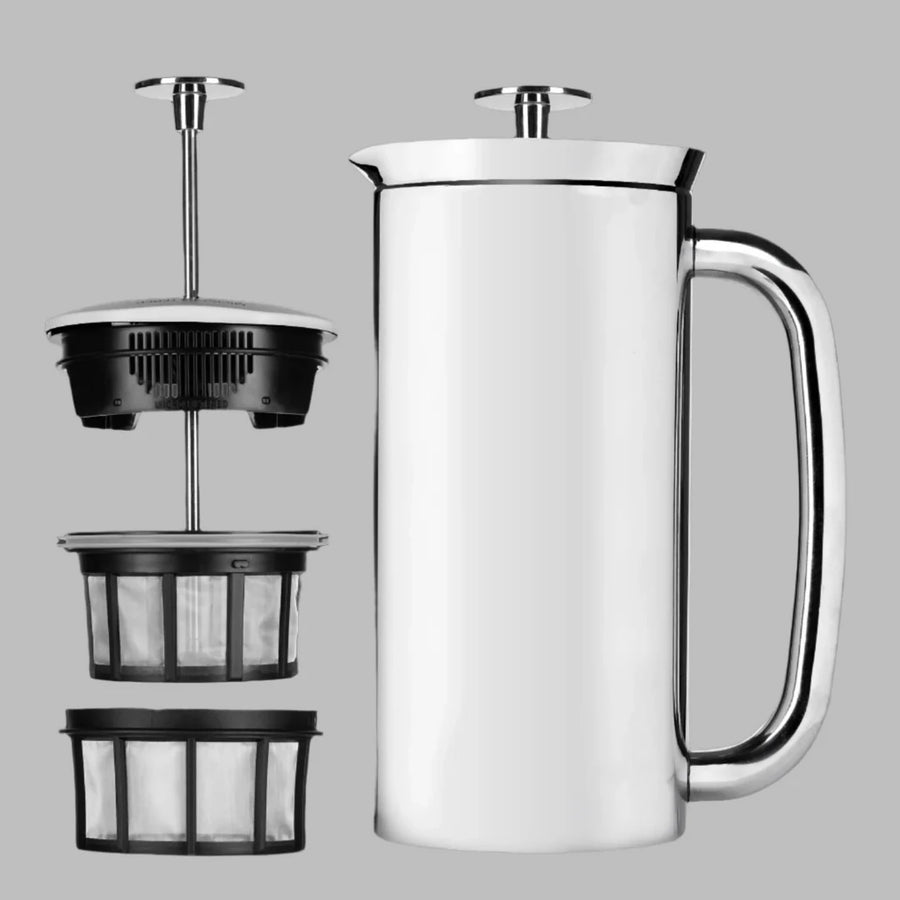 ESPRO P7 French Press Coffee Maker – Polished Stainless Steel (18oz / 532ml)