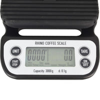 Rhino Coffee Gear Coffee Brewing Scale 3kg/0.1g available from Ozone Coffee at ozonecoffee.mom