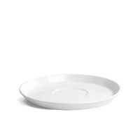 Acme Roman Range Saucer - Medium 15cm Milk (White). Designed for modern espresso and filter cups. Premium coffee saucer for stylish UK kitchens and cafés.