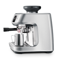 Sage Oracle Jet BES985 with milk steaming wand in stainless steel steaming pitcher
