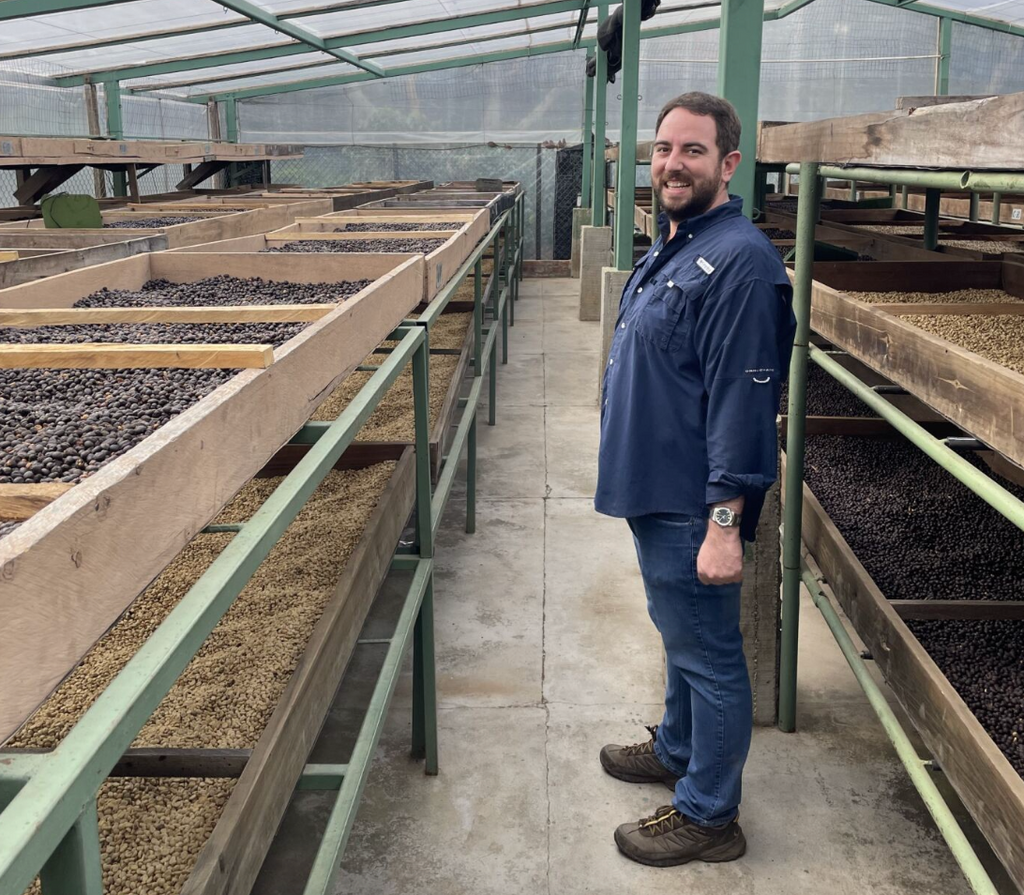 Rafael Jnr with covered drying beds
