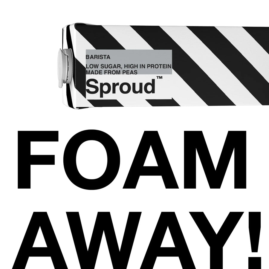 Sproud Barista Pea-Based Milk Alternative Foam Away! 