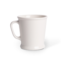 Acme Union Mug 230ml in Milk white, a diner-style porcelain mug handmade in New Zealand