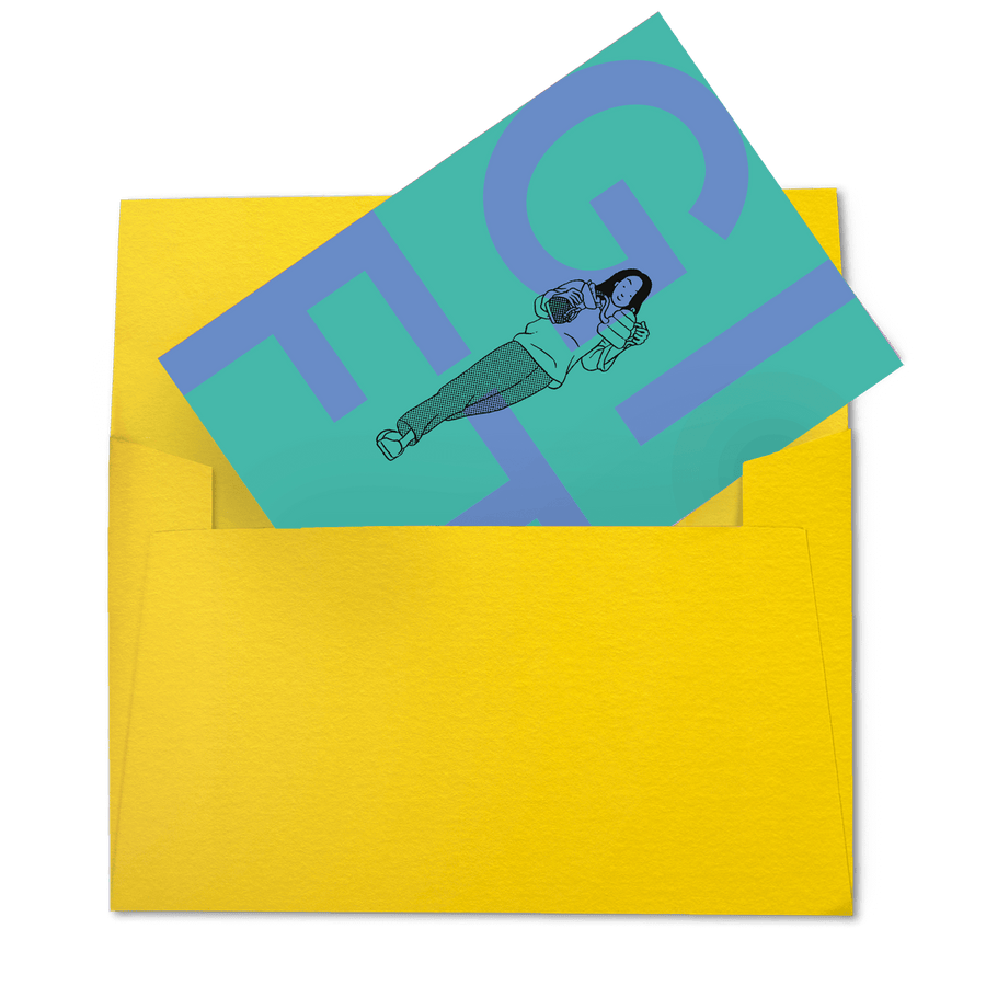 Ozone coffee gift card in blue and green colourway