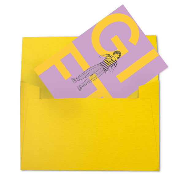 Ozone coffee gift card in purple and yellow colourway